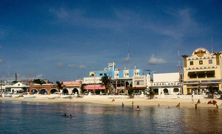 The seafront promenade at San Miguel de Cozumel